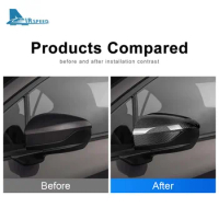2pcs For Subaru WRX S4 STI VB 2022 2023 Car Side Rear View Mirror Sticker Real Carbon Fiber Cap Shell Cover Trim Accessories