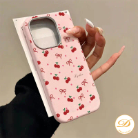 เคสนิ่มเชอร์รี่โบว์แดง น่ารัก น่ารัก สำหรับ OPPO A3XA54A17A16A38A3A60A3ProA15A18A58A12A5sA17KA77A7A3