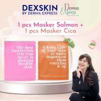1 PCS Masker Salmon (Whitening Sheet Mask) + 1 PCS Masker Cica (Acne Sheet Mask)
