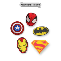 Patch Bordir Superhero Aesthetic | Spiderman Batman Ironman Captain America Superman | Iron On / Jah