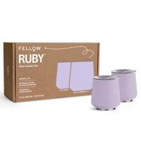 【FELLOW】RUBY 路比 雙入禮盒組 雙層真空陶瓷隨行杯 12oz/355ml(陶瓷塗層/磁吸式防塵杯蓋/寬口)