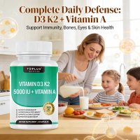 Vitamin D3 K2 5000IU + Vitamin A Complex 1625mg: Imun, Tulang & Mata Sehat