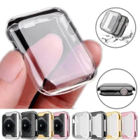 Case For apple watch band 44MM 45MM 41MM 42MM 38MM 40MM Full TPU bumper Cover protector accessories iwatch series 9 8 7 6 5 3 SE