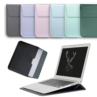 適用於 MacBook Pro 14 Air / Pro PU 皮包的筆記本電腦包公文包公文包保護套筆記本帆布手提包 2