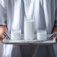 方形一壺兩杯牛奶早餐壺牛奶杯可高溫玻璃杯三件套咖啡壺果汁杯
