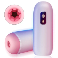 Toys Male Sex Toys Penis Glans Trainer 18 Jet Cup Silicone Strong Vibration Vagina Sex Toys Real Doll Toys Male Toys