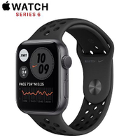 Apple Watch Series6 GPS+Cellular版-太空灰鋁金屬錶殼配黑色運動錶帶_44mm
