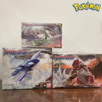 Bandai Original Pokemon Scale World Figure Kyogre Groudon Rayquaza Action Figurine Collection Pvc Model Statue Doll Toys Gift