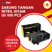 Sarung Tangan Nitril Hitam Hand Glove Nitrile Black Handscoon isi 100