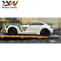 RBT Style Real Carbon Fiber Body Kit Fit For Mercedes Benz AMG GT Front Bumper Lip Diffuser Side Skirts GT Wing Hood Fenders