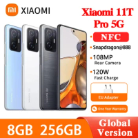 Global Version Xiaomi Mi 11T Pro 5G 8GB+256GB Snapdragon 888 NFC 108MP Camera 120W Super Fast Charge AMOLED Screen Smartphone