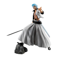 Original Genuine Megahouse Bleach 25cm Grimmjow Jeagerjaques Anime Action Figure Collectible Model Doll Toy For Boy