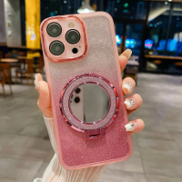 เคสโทรศัพท์กระจกแม่เหล็กกลิตเตอร์,สำหรับ Redmi Note 11,11S,10,A1,A2,10,10S,9C,9T,9 Pro,5G,4G,POCO M4