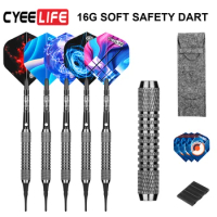 CyeeLife 16g Soft darts Aluminium Shaft With 3PCS Flights Dart holder carrying case family bar Entertainment Games