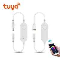 Tuya Smart Life Wifi RGB Controler DC 5-24V LED Strip Lights WiFi /Remote Control for SMD 2835/5050 Tape Work with Alexa Google
