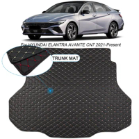 Custom Car Trunk Main Mat Waterproof Anti Scratch Non-slip Protect Cover For Hyundai Elantra Avante CN7 2021-2025 Accessory