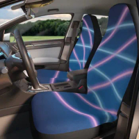 80s Retro Laser Beams Print Polyester Car Seat Covers