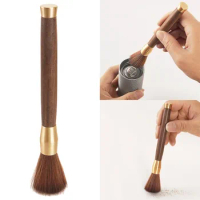 Advanced Tea Cup Cleaning Brush Wood Handle Coffee Grinder Kitchen Accessories Multifunctional Powder Brush Coffeeware