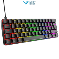 ZiyoulangT60-Bàn phím cơ Gaming 62 phím led rainbow ,trục cơ gõ êm,Blue Swich dành cho game thủ