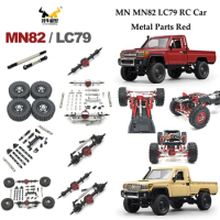 MN MN82 LC79 RC Car Parts Black Metal Upgrade Shock Absorber Drive Shaft Steering Gear Servo Tires Wheel Hub