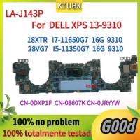 For DELL XPS 13 9310 Portable Laptop Motherboard.LA-J143P Motherboard.With I5-1135G7/I7-11650G7 and 16GB RAM.100% Vomplete Test
