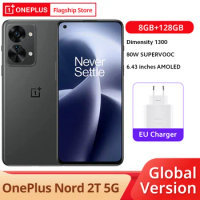 OnePlus Nord 2T 5G Global Version 12GB 256GB Dimensity 1300 6.43'' AMOLED 4500mAh 80W SUPERVOOC NFC