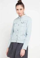 Denim Jacket Wanita Branded Soft Jeans Jacket LIGHTBLUE L