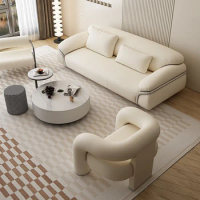 Ergonomic White Sofa Living Room Puffs Office Mid Century Italian Reading Industrial Chair Korean Fauteuil Japanese Furniture