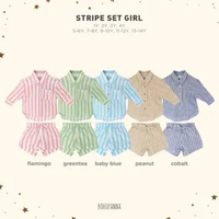 BOHOPANNA - STRIPE SET GIRL - SETELAN ANAK 4Y BABY BLUE