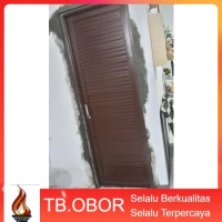 Pintu Kamar Mandi Baja Multifungsi Super Public Door Full Premium Motif Garis Dual Panel Minimalis D
