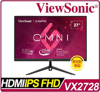 VIEWSONIC 優派 Omni  VX2728  27吋 IPS 180Hz 超快速 IPS 電競遊戲顯示器