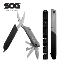 SOG 22 In 1 Multitool - Baton Q4 EDC Multi Tools Kit with Folding Pliers, Pocket Knife, Screwdriver 