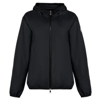 【MONCLER】春夏新款 女款 FEGEO 短版連帽風衣外套-黑色(1號USA-S、2號USA-M、3號USA-L、4號USA-XL)