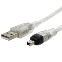 1M 3FT USB Male to Firewire IEEE 1394 4 Pin Male iLink Adapter Cord Cable for SONY DCR-TRV75E DV