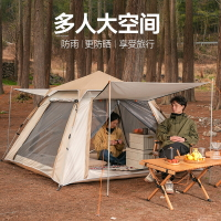 戶外帳篷4-6人全自動露營天幕帳篷露營野餐套餐裝備