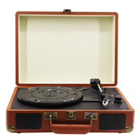免運 黑膠唱片機手提木質復古留聲機藍牙歐式客廳擺件唱機音箱禮品