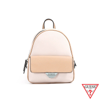 【GUESS】女包-簡約素面雙色後背包-米白(VY754230SML)