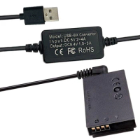 USB Power Bank Cable + DR-E12 DC Coupler (connector) Replace LP-E12 battery for Canon EOS M50, M10, M2, M, M100 digital cameras