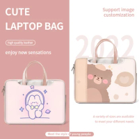 Laptop Sleeve Case PU Laptop Bag Multifunction Carrying Bag 12 13 14 15 17inch Handbag Messenger Bag For Macbook/HP/Asus/Acer