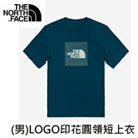 [ THE NORTH FACE ] 男 LOGO印花圓領短上衣 藍 / NF0A4U9BBH7