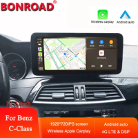 Bonroad 12.3 "Android 12 Car Multimedia Player Radio For Mercedes Benz C-class GLC W204 W205 W447 Carplay 1920*720IPS Screen GPS