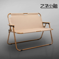 鋁合金戶外雙人折疊椅便攜式克米特椅休閑露營椅子野營沙灘椅