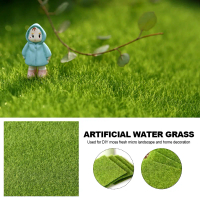 Mảnh Bãi Cỏ Vuông Nhân Tạo, Để Trang Trí Bể Cá Cá Cá, Tiểu Cảnh Vi Mô Thảm Cỏ Rêu, 15 * 15cm, # 4458