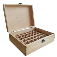 免運 48格精油收納盒木盒子大包裝盒天然原木紅櫸木實木放5ML10ML 雙十一購物節