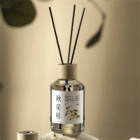 200ml Glass Home Aroma Diffuser with Sticks, Oil Reed Diffuser for Home, Bathroom, Bedroom, Hotel Glass Home Scent Diffuser
