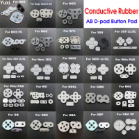 1Set Conductive Rubber Pad for GameBoy GBA GBC GBP AB D-pad Button Pad For SFC NDSI NGC NDSL N64 3DS Wii SAGE Controller Parts