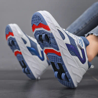 2025 Four-Wheel Student Roller Skates Boys Roller Skates Double-Wheel Children'S Roller Skates Eight