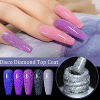 8ml Sparkling Diamond Top Coat For Nail Gel Polish Soak Off UV Primer Gel Lacquer Semi Permanent All For Manicure