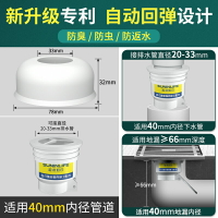 洗衣機排水管 水槽排水管 下水管道防臭密封圈塞防反水溢水廚房洗衣機排水管封口蓋地漏接頭『cyd18295』