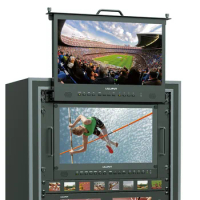 17.3" Full HD pull-out Rack monitor portable broadcast monitor with waveform vector
